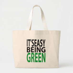 HET IS EENVOUDIG OM GROEN TE WORDEN GROTE TOTE BAG