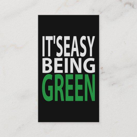 HET IS EENVOUDIG OM GROEN TE WORDEN VISITEKAARTJE (Voorkant)