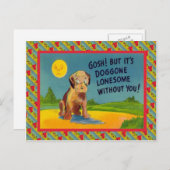 Het is eenzaam zonder jou. briefkaart (Voorkant / Achterkant)