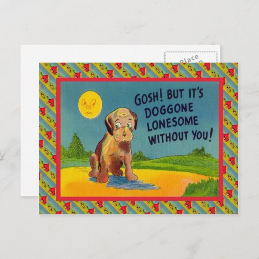 Het is eenzaam zonder jou. briefkaart (Voorkant / Achterkant)