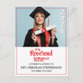 HET IS EIGENLIJK DOMINEE Wijding Afstuderen Feestdagenkaart (Voorkant)