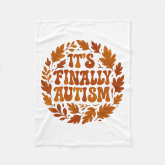 Het is eindelijk Autism Autumn Fleece Deken