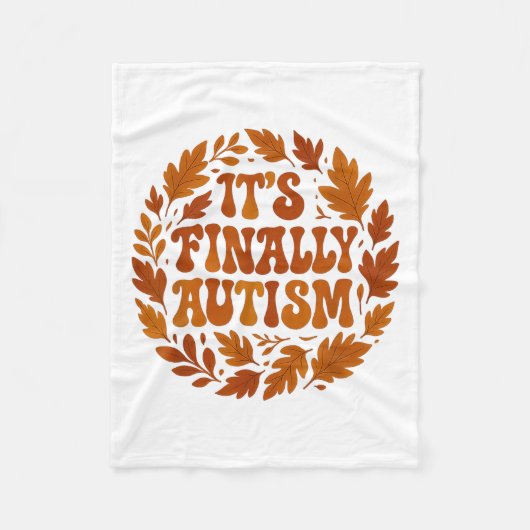 Het is eindelijk Autism Autumn Fleece Deken (Voorkant)