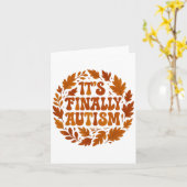 Het is eindelijk Autism Herfst Kaart (Gele Bloem)