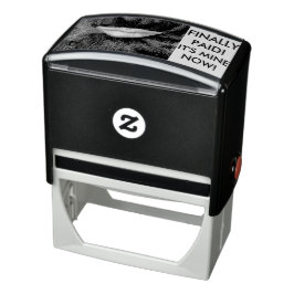 HET IS EINDELIJK BETAALD, Rubber Stamp Zelfinktende Stempel