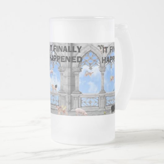 Het is eindelijk gebeurd Flying Pigs Mok (Voorkant rechts)