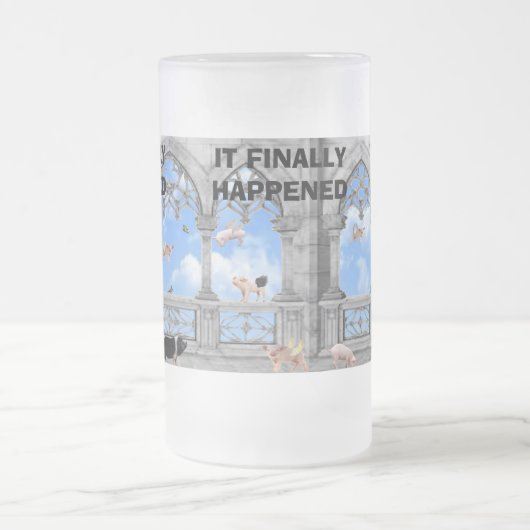 Het is eindelijk gebeurd Flying Pigs Mok (Center)