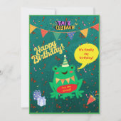 Het is eindelijk mijn verjaardag 29 feb kikker Con Kaart (Voorkant)