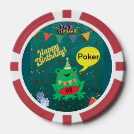 Het is eindelijk mijn verjaardag 29 feb kikker Con Poker Chips