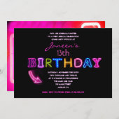 HET IS ELEKTRISCH! 13e verjaardag Uitnodiging (Voorkant / Achterkant)