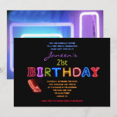 HET IS ELEKTRISCH! 21e uitnodiging voor een uitnod (Voorkant / Achterkant)