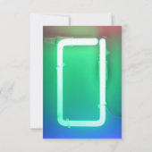 HET IS ELEKTRISCH! NEON SIGN Bar Mitzvah Reply Ca Kaart (Achterkant)