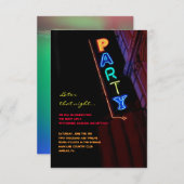 HET IS ELEKTRISCH! NEON SIGN Bar Mitzvah Reply Ca Kaart (Voorkant / Achterkant)