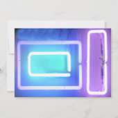 HET IS ELEKTRISCH!  NEON SIGN Bat Mitzvah Uitnodig Kaart (Achterkant)