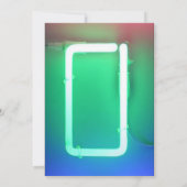 HET IS ELEKTRISCH!  NEON SIGN Party Uitnodiging (Achterkant)