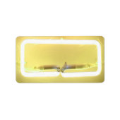 HET IS ELEKTRISCH! NEON SIGN Print je eigen labels (Voorkant)