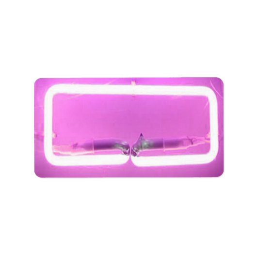 HET IS ELEKTRISCH! NEON SIGN Print je eigen labels (Voorkant)