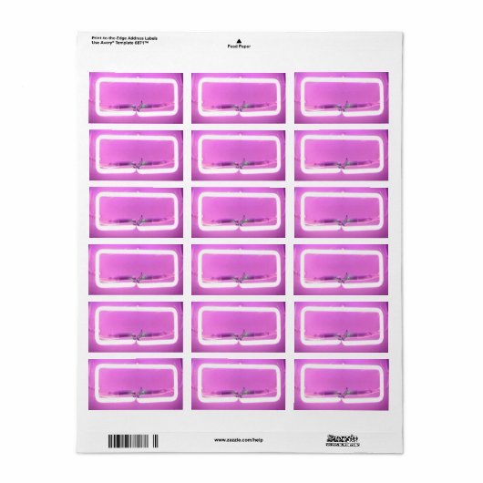 HET IS ELEKTRISCH! NEON SIGN Print je eigen labels (Full Sheet)