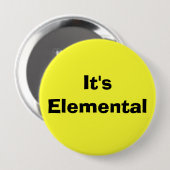 Het is elementair ronde button 4,0 cm (Voorkant /achterkant)