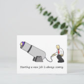Het is eng om een nieuw Job Circus Cannon te begin Briefkaart (Staand voorkant)