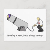 Het is eng om een nieuw Job Circus Cannon te begin Briefkaart (Voorkant)