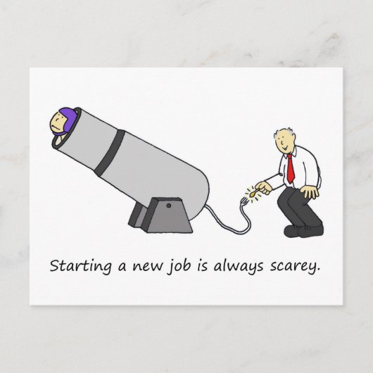 Het is eng om een nieuw Job Circus Cannon te begin Briefkaart (Voorkant)