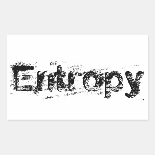 Het is Entropy Rechthoekige Sticker (Voorkant)