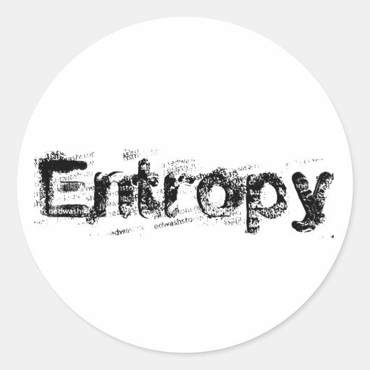 Het is Entropy Ronde Sticker (Voorkant)