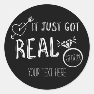 HET IS ER ECHT Verloving Aankondiging Stickers
