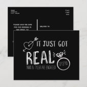 HET IS ER Ernst Save The Date Trouwkaart Aankondigingskaart (Voorkant / Achterkant)