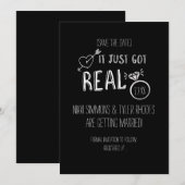 HET IS ERG GEWORDEN Save The Date-verlovingskaart Kaart (Voorkant / Achterkant)