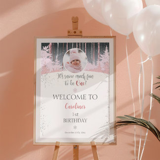 Het is erg leuk om een Winter Welcome Photo te zij Poster