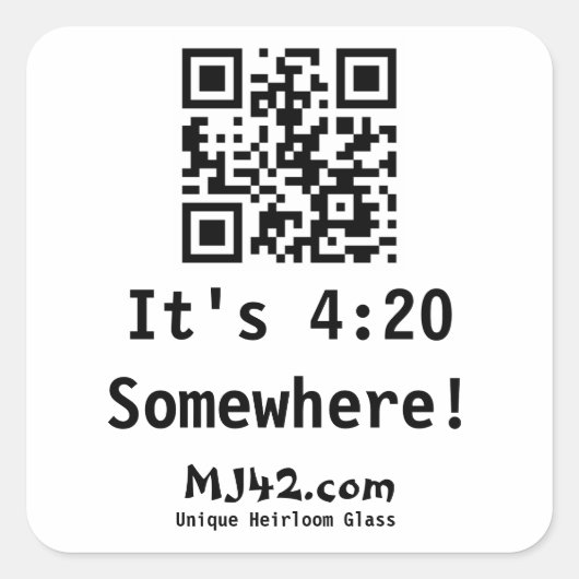 Het is ergens 4:20! vierkante sticker (Voorkant)