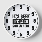 Het is ergens Beer O'Clock - Grappig klokontwerp (Voorkant)