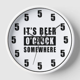 Het is ergens Beer O'Clock - Grappig klokontwerp