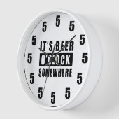 Het is ergens Beer O'Clock - Grappig klokontwerp (Hoek)
