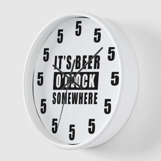 Het is ergens Beer O'Clock - Grappig klokontwerp (Hoek)