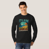Het is ergens Rum Oclock Zomer Vakantie Strand Dri T-shirt (Voorkant volledig)