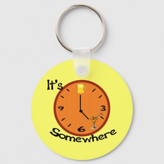 Het is ergens vijf uur sleutelhanger (Voorkant)