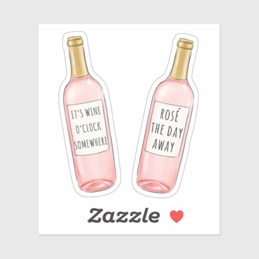 Het is ergens wijnuur / Roos de dag weg Sticker (Vel)