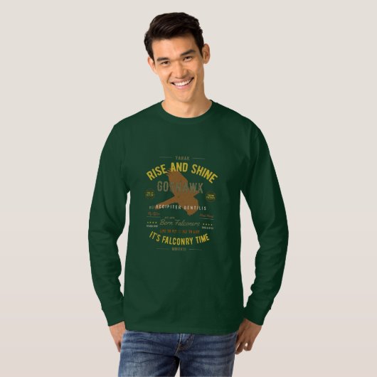Het is Falconry Time. Goshawk T-shirt (Voorkant volledig)