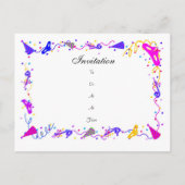 Het is feest, mevrouw uitnodiging briefkaart (Achterkant)