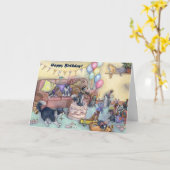 Het is feest! Verjaardagsstijl Kaart (Gele Bloem)