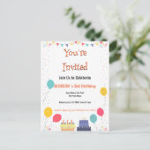 Het is Feest Verjaardagsuitnodiging Briefkaart (Staand voorkant)