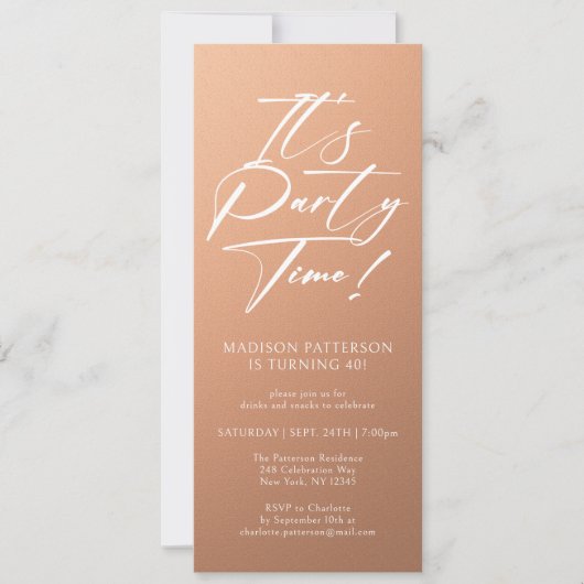 Het is feestdag 40e verjaardag Eenvoudige legant Kaart (Voorkant)