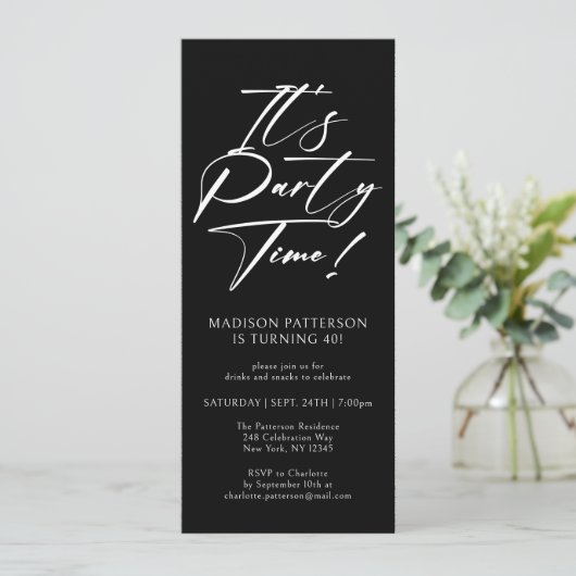 Het is feestdag 40e verjaardag Eenvoudige legant Kaart (Staand voorkant)