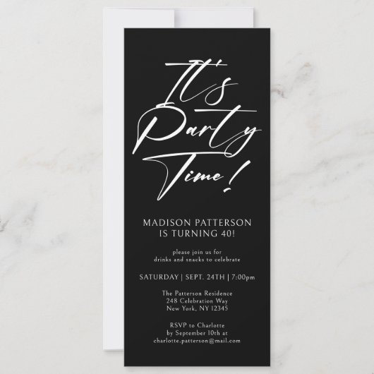 Het is feestdag 40e verjaardag Eenvoudige legant Kaart (Voorkant)