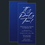 Het is feestdag 40e verjaardag Eenvoudige legant Kaart<br><div class="desc">Het is de Tijd van de Partij 40e Veertig Eenvoudige Elegant Uitnodiging van de Partij van de Partij Eenvoudige Nota eigenschappen een minimalistisch ontwerp met de tekst "De Tijd van de Partij van het Partij!"in moderne witte kalligrafische manuscripttypografie uit en hieronder gepersonaliseerd met uw douanetekst. De stijl en de kleur...</div>