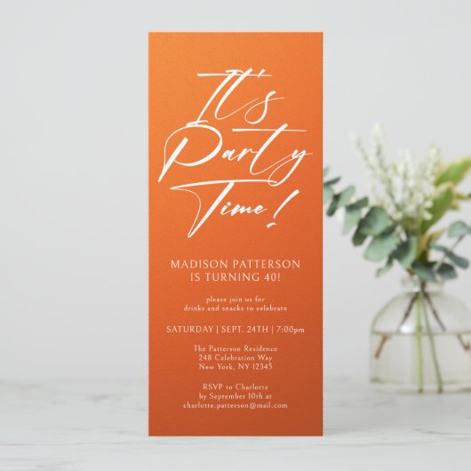 Het is feestdag 40e verjaardag Eenvoudige legant Kaart (Staand voorkant)