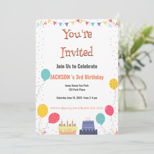 Het is feestdag kaart (Staand voorkant)